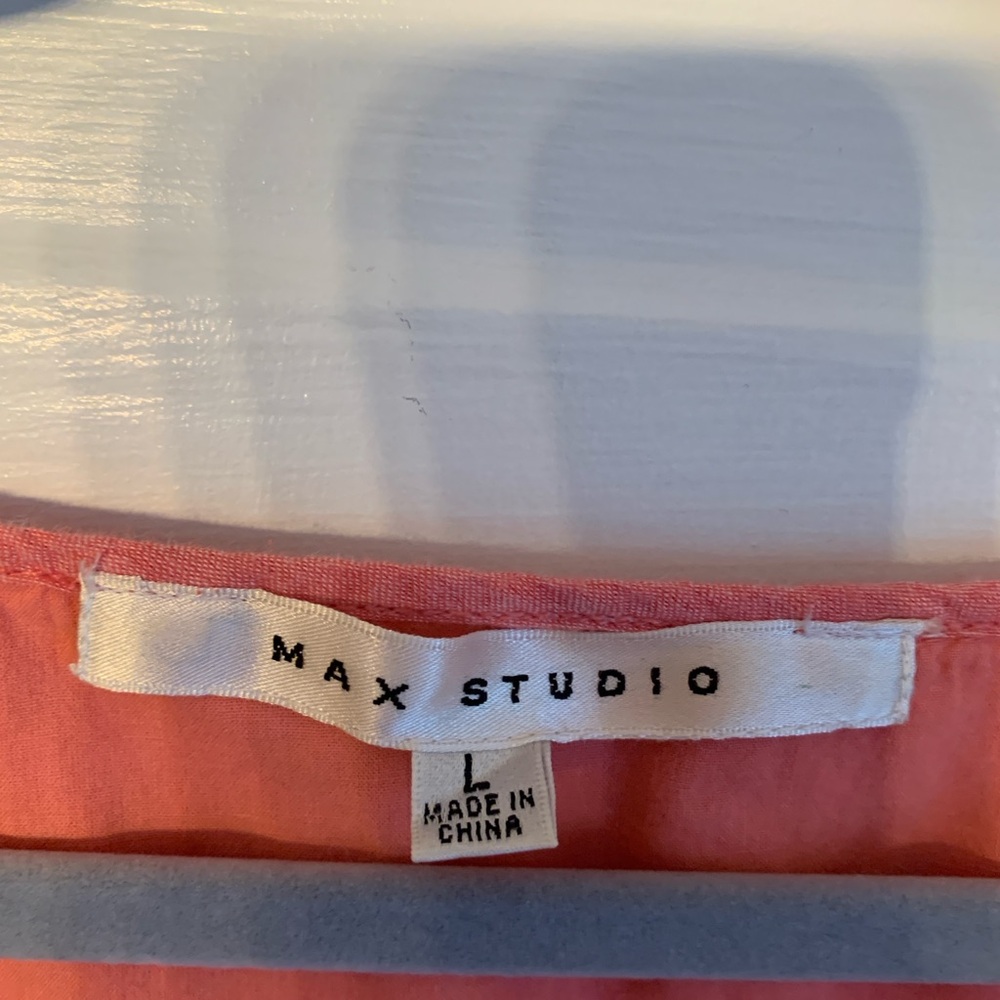 EUC MAX STUDIO PINK EMPIRE WAIST DRESS EMBROIDERY, large - Picture 5 of 7